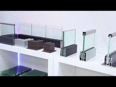 ग्रे एल्यूमीनियम यू चैनल ग्लास रेलिंग 10 मिमी मोटी फ्रेमलेस ग्लास बैलस्ट्रेड