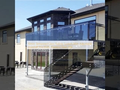 समायोज्य स्टैंडऑफ पिन के साथ 10 मिमी टेम्पर्ड ग्लास रेलिंग सिस्टम बोल्ट स्टेनलेस स्टील 304