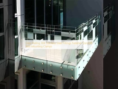 ग्लास रेलिंग 304 स्टेनलेस स्टील फिटिंग फास्टनर स्टैंडऑफ़ वॉल माउंटिंग क्लैंप