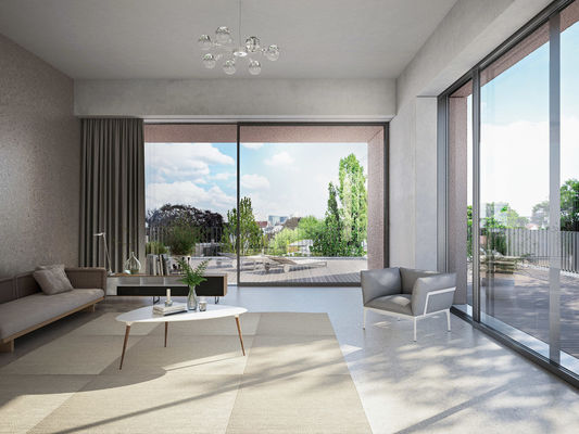 पाउडर कोटिंग अनुकूलित एल्यूमीनियम प्रोफाइल के साथ बाहरी एल्यूमीनियम स्लाइडिंग दरवाजे