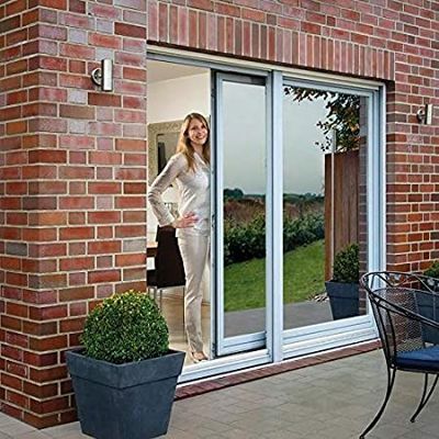 फ्रॉस्टेड ग्लास एल्यूमीनियम स्लाइडिंग डोर धूल प्रतिरोधी और एनोडाइज्ड फिनिश