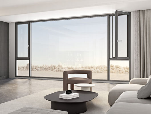 सुरक्षित एल्यूमीनियम कैसेमेंट विंडो के साथ टेम्पर्ड इन्सुलेटेड ग्लास और मल्टी-पॉइंट लॉकिंग