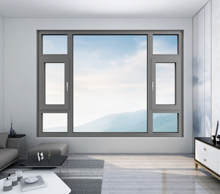 एल्यूमीनियम बाहर की ओर झुकावदार खिड़कियां आसान सफाई और गर्मी प्रतिरोधी