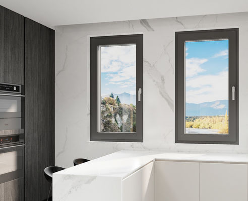 स्टेनलेस स्टील हार्डवेयर के साथ SZG Casement ओपन एल्यूमीनियम स्विंग विंडो