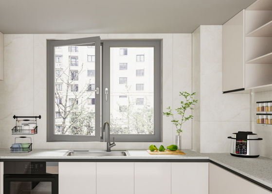 SZG अंतरिक्ष बचत एल्यूमीनियम अधिकतम वायु परिसंचरण के लिए बाहर खोलने वाली खिड़कियां