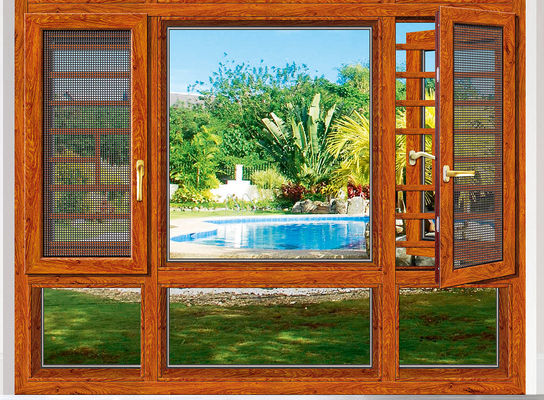 कीट सुरक्षा के साथ पाउडर लेपित टिल्ट टर्न एल्यूमीनियम खिड़कियां अनुकूलित