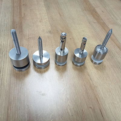 8-12 मिमी ग्लास के लिए 30 मिमी/42.4 मिमी व्यास के साथ समायोज्य स्टेनलेस स्टील 304/316 स्टैंडऑफ ग्लास रेलिंग सिस्टम