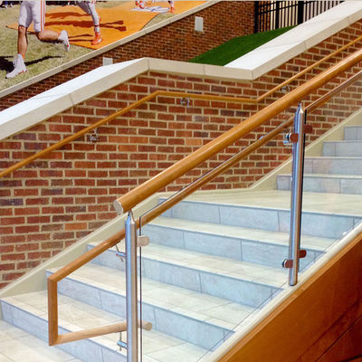 फ्रेमलेस टेम्पर्ड ग्लास पैनल सीढ़ी रेलिंग एडजस्टेबल डिज़ाइन आर्क ग्रिप क्लैंप 304 316 फिटिंग