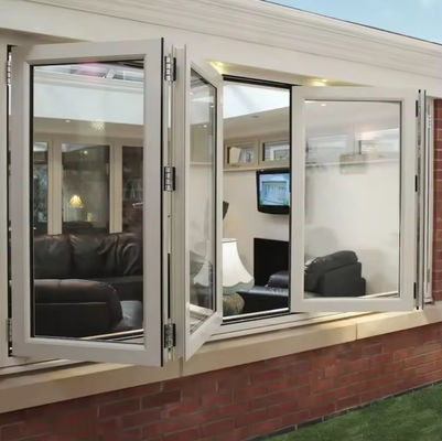 गुणवत्ता  Custom Balcony Aluminum Folding Window Tempered Insulated Folding Glass Window फैक्टरी