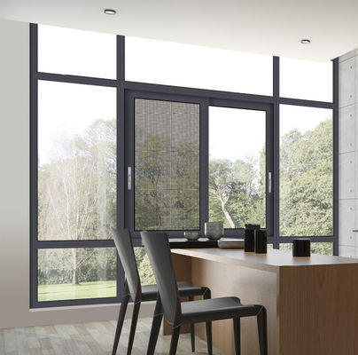 गुणवत्ता  Powder Coated Aluminum Sliding Window Insect Protection Double Glazed Sliding Window फैक्टरी