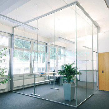 गुणवत्ता  Dustproof Glass Partition Wall Easy Cleaning Glass Office Partitions फैक्टरी