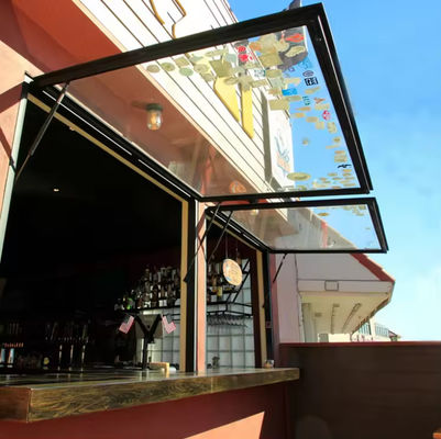 उच्च सुरक्षा एल्यूमीनियम फ्रेम सिंगल एविंग के साथ झुकने और बारी खिड़की