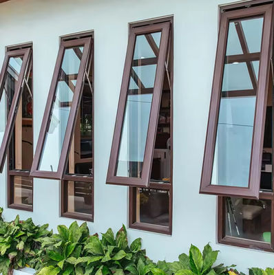 उच्च सुरक्षा एल्यूमीनियम फ्रेम सिंगल एविंग के साथ झुकने और बारी खिड़की