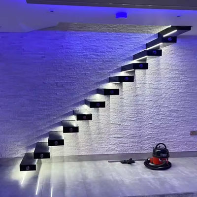 SZG आधुनिक डिजाइन फ्लोटिंग सीढ़ी अनुकूलित फ्लोटिंग लकड़ी की सीढ़ी