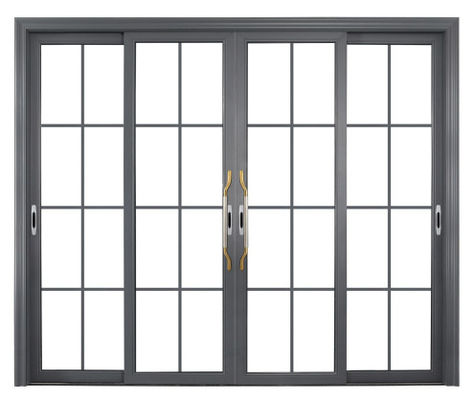 टेम्पर्ड ग्लास क्लियर एल्यूमीनियम स्लाइडिंग डोर स्लिम फ्रेम बाहरी एल्यूमीनियम स्लाइडिंग डोर