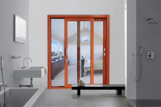टिकाऊ एल्यूमीनियम प्रोफाइल स्लाइडिंग डोर टेम्पर्ड ग्लास के साथ अनुकूलन योग्य
