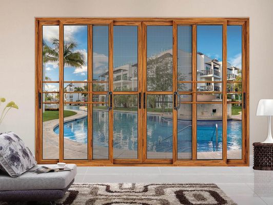 टिकाऊ मोटी एल्यूमीनियम स्लाइडिंग ग्लास दरवाजे क्षैतिज उद्घाटन शैली