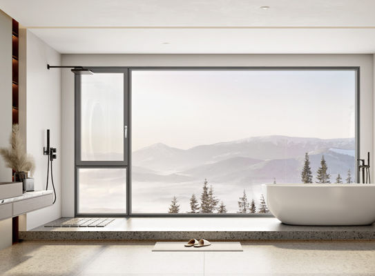 एल्यूमीनियम बाहर की ओर झुकावदार खिड़कियां आसान सफाई और गर्मी प्रतिरोधी