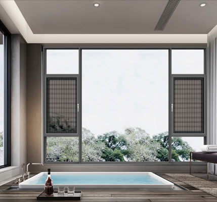 SZG अंतरिक्ष बचत एल्यूमीनियम अधिकतम वायु परिसंचरण के लिए बाहर खोलने वाली खिड़कियां