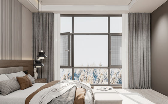 SZG अंतरिक्ष बचत एल्यूमीनियम अधिकतम वायु परिसंचरण के लिए बाहर खोलने वाली खिड़कियां