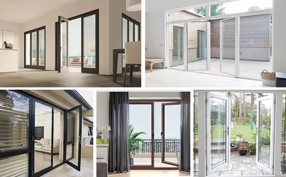 पाउडर लेपित एल्यूमीनियम स्विंग डोर दीर्घकालिक उपयोग के लिए पर्यावरण के अनुकूल