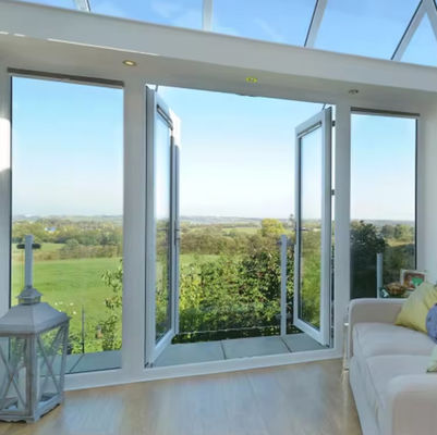 पाउडर लेपित एल्यूमीनियम स्विंग डोर दीर्घकालिक उपयोग के लिए पर्यावरण के अनुकूल