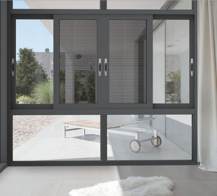 कीट संरक्षण के लिए अनुकूलित वाणिज्यिक एल्यूमीनियम स्लाइडिंग विंडो