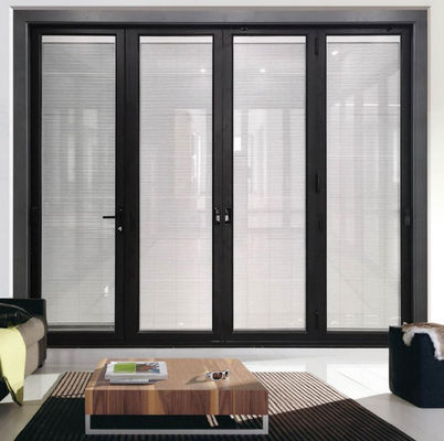 अछूता ग्लास एल्यूमीनियम तह छत दरवाजे अनुकूलित एल्यूमीनियम द्विगुना दरवाजे सफेद