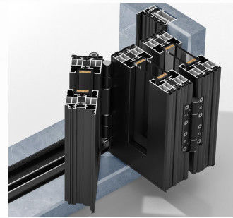 मजबूत स्टैकेबल एल्यूमीनियम तह दरवाजा आधुनिक डिजाइन एल्यूमीनियम ग्रे द्विगुट दरवाजे