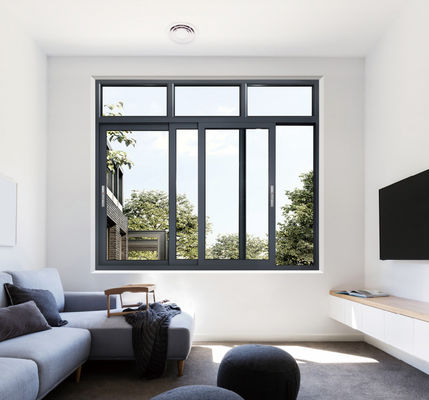 प्रबलित लेमिनेटेड एल्यूमीनियम स्लाइडिंग विंडो सुरक्षा एल्यूमीनियम ग्लास स्लाइडिंग विंडो