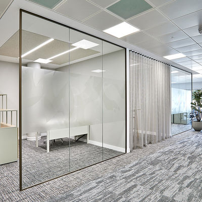 स्लिम फ्रेम डिमॉन्टेबल ग्लास डिवाइडर्स क्लियर और टेम्पर्ड ग्लास