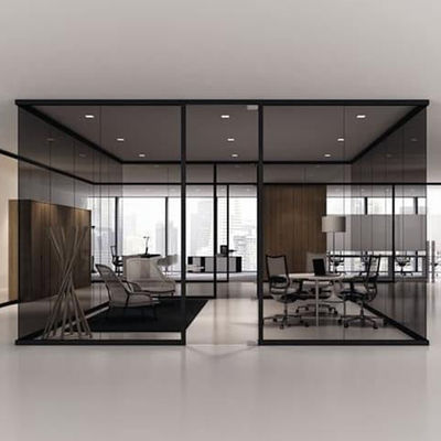 एल्यूमीनियम फ्रेम के साथ घरेलू उपयोग के लिए रंगीन ग्लास आंतरिक ग्लास विभाजन