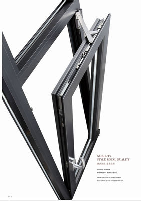 अनुकूलन योग्य एल्यूमीनियम झुकाव और घुमावदार खिड़कियां अछूता ग्लास के साथ ध्वनि अछूता