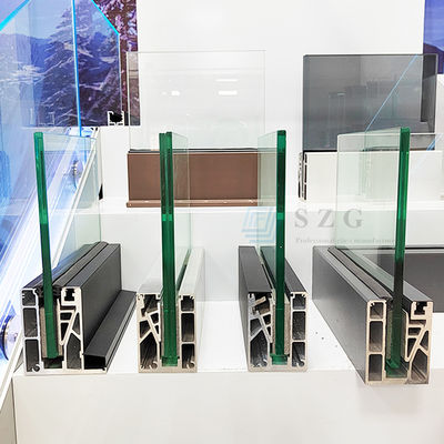 डेक फ्रेमलेस यू चैनल ग्लास रेलिंग पाउडर कोटिंग आवासीय के लिए