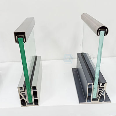 एल्यूमीनियम यू चैनल ग्लास बैलस्ट्रेड आउटडोर के लिए मौसम प्रतिरोधी