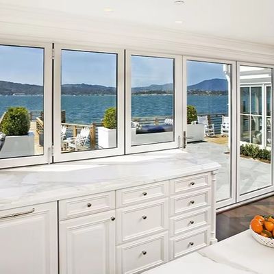 तापमान नियंत्रण ध्वनि इन्सुलेशन अनुकूलन योग्य ग्लास मोटाई के साथ खिड़कियां एल्यूमीनियम-स्टेनलेस स्टील-ग्लास