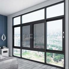 इन्सुलेशन प्रकार हवा वर्षा प्रतिरोध प्रदर्शन के लिए डबल ग्लास टेम्पर्ड ग्लास स्लाइडिंग विंडो