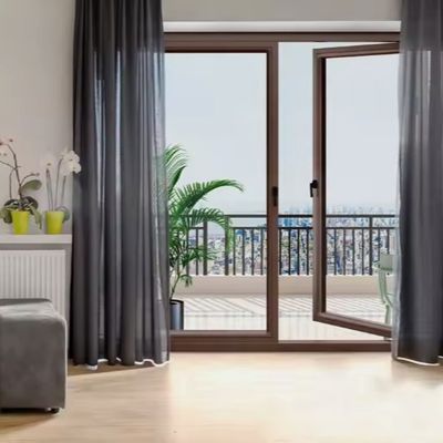 इन्सुलेशन एल्यूमीनियम स्विंग डोर इंटीरियर ग्लास कार्यालय दरवाजा के लिए पाउडर कोटिंग