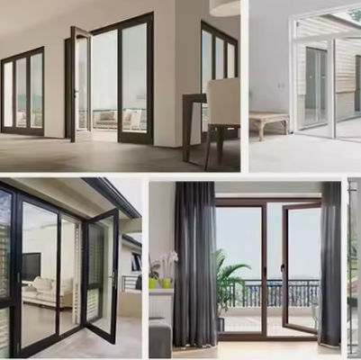 वाणिज्यिक और आवासीय सेटिंग्स के लिए लॉक प्रकार मोर्टिस लॉक एल्यूमीनियम स्विंग डोर