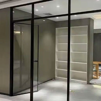 Y/N कीट स्क्रीन एल्यूमीनियम स्विंग डोर डबल टेम्पर्ड क्लियर ग्लासिंग और चुंबकीय लॉक के साथ