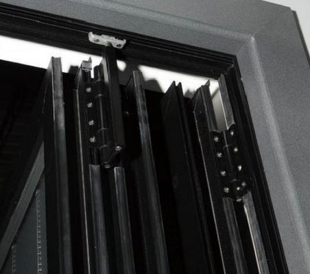 वाणिज्यिक भवनों के लिए अछूता ग्लास एल्यूमीनियम द्विगुना बाहरी दरवाजे ऊर्जा डिजाइन