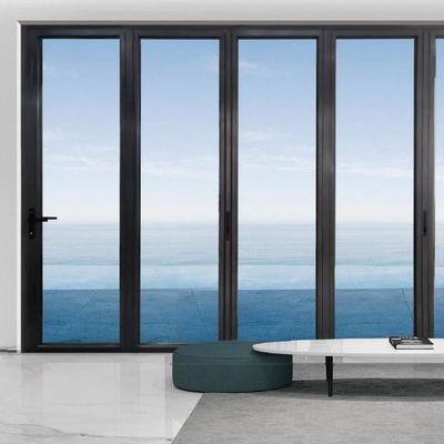 10 साल की वारंटी और अनुकूलित सतह उपचार के साथ चिकना और आधुनिक एल्यूमीनियम फोल्डिंग दरवाजा