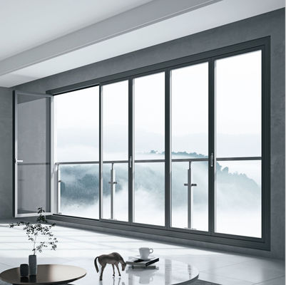 अच्छी ध्वनि इन्सुलेशन के साथ एल्यूमीनियम तह दरवाजा उच्च गुणवत्ता वाले ईपीडीएम और आसान स्थापना के लिए सिलिकॉन सीलेंट