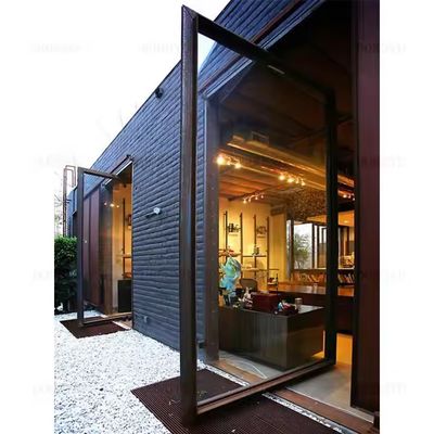 ग्राहक संतुष्टि के लिए ईपीडीएम रबर सील पट्टी के साथ एल्यूमीनियम फ्रेम ग्लास पिवोट दरवाजा