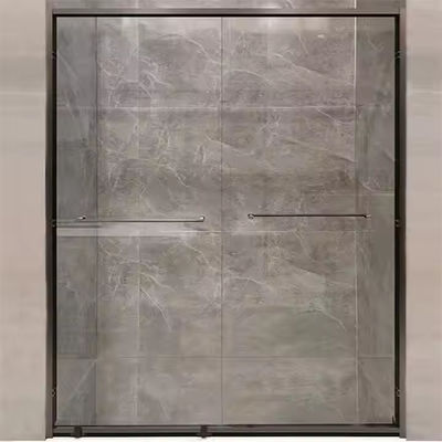 फ्रेमलेस डिजाइन आसान स्थापना 8 मिमी डबल ग्लास स्लाइडिंग शॉवर दरवाजा