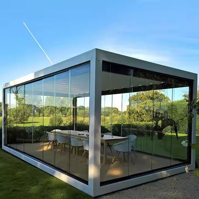 फ्रेम रहित स्लाइडिंग फोल्डिंग टेम्पर्ड ग्लास डोर पर्दा, बालकनी विभाजन दरवाजा