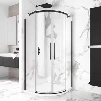 बाथरूम के लिए साइड स्लाइडिंग ग्लास पार्टीशन एल्यूमिनियम ग्लास स्टेनलेस स्टील वॉक-इन शावर रूम