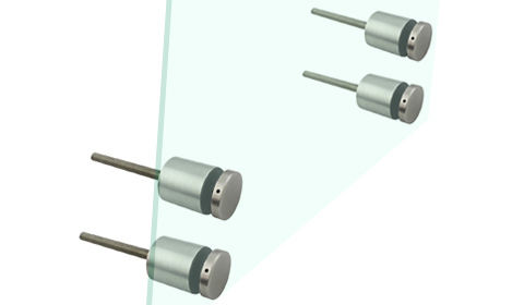 स्टेनलेस स्टील स्टैंडऑफ़ माउंट पैनल होल्डर बोल्ट्स हार्डवेयर आउटडोर सीढ़ियों बालकनी के लिए