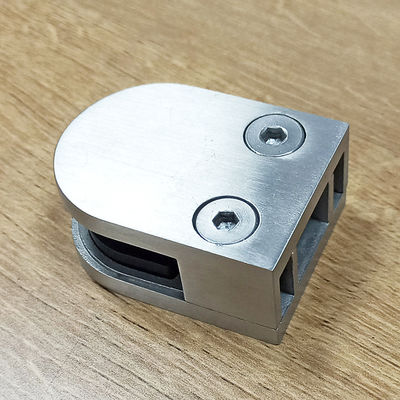 फ्रेमलेस टेम्पर्ड ग्लास पैनल सीढ़ी रेलिंग एडजस्टेबल डिज़ाइन आर्क ग्रिप क्लैंप 304 316 फिटिंग