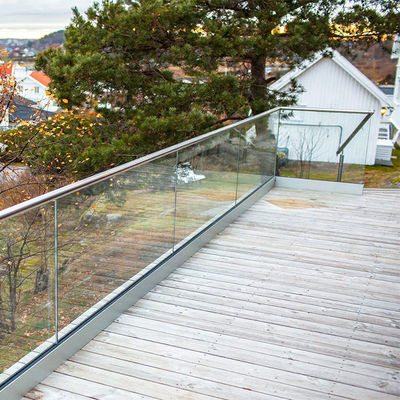 Aluminum U Channel Frameless Tempered Glass Outdoor Deck Balustrade Railing Professional Manufacturer
